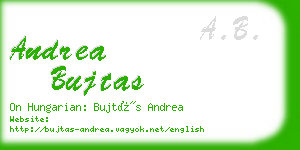 andrea bujtas business card